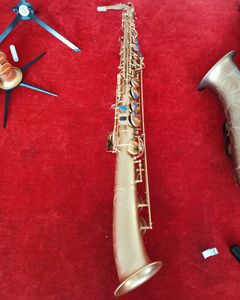 Nieuwe aankomst rechte pijp Alto Eb Tune Saxofoon Messing Muziekinstrument Goud Lak Sax met Case Mondstuk