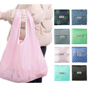 Alışveriş çantaları 1 adet bayan katlanabilir geri dönüşüm çantası eko yeniden kullanılabilir tote depolama portatif alışveriş meyve sebze bakkal torbası
