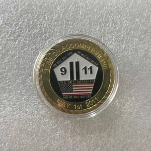 Gifts USA Statue of Liberty 9.11 World Trade Center Attacks Military Challenge Coins for Business Gifts Gold Plated Commemorative Coin.cx