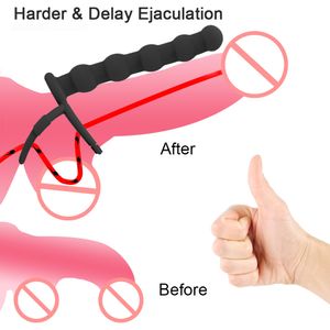 Double Penetration Dildo Penis Vibrator Toys Sexy para casais Anal Minchações Butt Plug Ring G Massager Men adultos 18