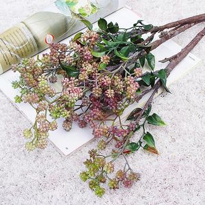 装飾的な花の花輪人工bractベリーブランチ小バッカフルーツベリープラスチック製のホームテーブル装飾decorative