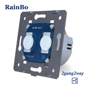 Rainbo Touch-Switch DIY Partes 2Gang-2way Fabricante-WAX-SUGHT-SCREEN-SCREEL-SWITCH-MODULE AC250V-A922 T200605