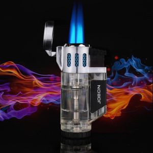 Windproof Torch Cigar Lighter Three Nozzles Jet Spray Gun Butane Gas Inflatable Cigarette Lighters Candle Welding Lighter for Men Gift