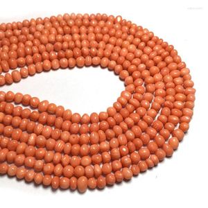 Outras contas soltas laranja coral para jóias que produzem bracelete diy acessórios Tamanho 5-6mm Comprimento 38cmother Edwi22