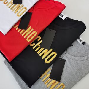 Mens Designer T shirt High quality summer fashion gold letters Seiko printed durable loose boys short sleeve top personalized custom shirts tee tops