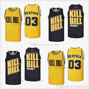 2022 Filme Kill Bill 03 Beatrix Basketball Jersey Custom Design Diy Costura camisas de basquete universitário