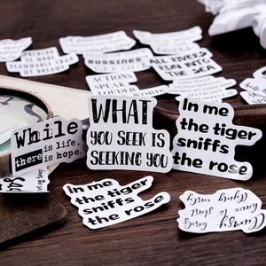 Gift Wrap 46Pcs/box Vintage English Spaper Decorative Sticker Diy Scrapbooking Gifts For Year Label Cookie Bag Stickers