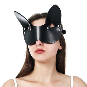 UYEE Leather Woman Bdsm Sexy Mask Erotic Cat Masquerade Punk Cosplay For Sleep Halloween Carnival Party Cosplay Mask 200929