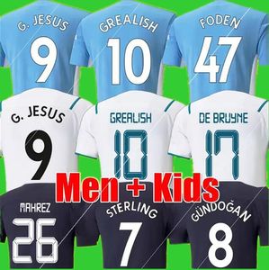 21 22 especial DE BRUYNE GREALISH camisas de futebol goleiro 2021 2022 FERRAN G.JESUS home STERLING MAHREZ FERRAN FODEN JOGADOR VERSÃO MAN KIDS KIT camisa de futebol