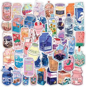 Bilklistermärken söta kawaii dricka estetik japansk boba vattenflaskeklisterpaket för tonåringar flickor barn amoba