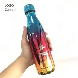 Anpassad 500 ml Doublewall Creative A gratis vattenflaska Rostfritt stål Portable Sport Water Bottle Thermos Bottle 220621