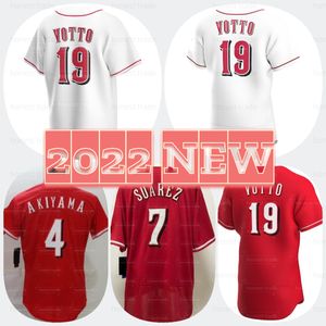 Eugenio 7 Suarez Baseball Men Jersey Joey 19 Votto Cool 6 Indie White Flex Aristides Aquino Red Jerseys All Szygowane mundury Jakość