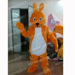 Traje de mascote de esquilo laranja de Halloween