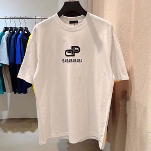 Designer Men White T Shirts Fashion Paris Alfabetet Tryck p￥ korta ￤rmar gula t-shirts Man-skjortor Kvinntr￶jor Toppkvalitet Bomull L￶sa toppar