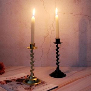 Candle Holders Holder Eco-friendly Fadeless Wrought Iron Desktop Stand Decor For Dorm Rack Candlestick Dining DecorCandle