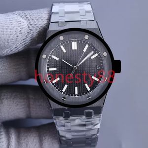 Designer SW Relógios masculinos pretos 40 mm Relógios de pulso mecânicos automáticos Pulseira de aço inoxidável calendário fivela dobrável relógio de luxo à prova d'água Com caixa fábrica