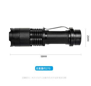 Wholesale mini led high focus flashlight for sale - Group buy High quality Cree Q5 led flashlight torches portable mini waterproof aluminium alloy flash light adjustable zoomable focus battery flashlights sk68 torch lamp