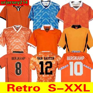 ingrosso Maglie Holland-1988 Paesi Bassi Retro Soccer Jersey Van Basten Holland Football Shirts Bergkamp Gullit Rijkaard Davids National Tops