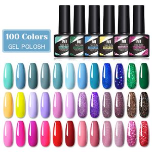 Nagel-Gel-Nagellack, halbpermanent, Gellack, Nail Art Salon, 100 Farben, glitzernd, 7,5 ml, zum Einweichen, organischer UV-LED-Nagel-Gel-Lack