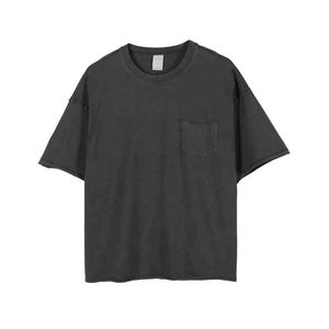Wholesale shipping tshirts resale online - Drop Shipping Custom Embroided Oversized Blank Stone Washing Black T shirt Designer Tshirts for Men