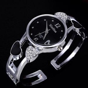 Wristwatches Heart Shaped Bracelet Watch Women Watches Luxury Rhinestone Women's Ladies Steel Clock Zegarek Damski Reloj MujerWristwatch