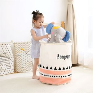 Waterproof Dirty Barrel Folding Toy Creative Clothes Basket Bra Necktie Socks Storage Box Bag Bins Organizer Laundry LJ200821