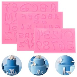 Stampi da forno Alfabeto Stampo in silicone artigianale per zucchero Lettera Numero Torta fondente Strumento per dessert al cioccolato Accessori flessibiliCottura