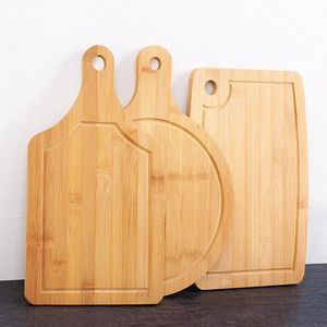 Bambo de bambu Block Block Wood Home Ruttle Board Bolo Sushi Placa Servindo bandejas de pão prato prato de frutas bandeja de sushi por atacado FY3723 0509