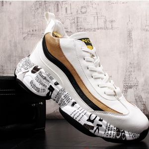 Golden Small Deluxe Dress Shoes British Fashion Sports Casual Board Low Top Breathable Zapatos Hombre B10 6214