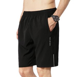 Herrshorts Sommar Herrklänning Polyester Kompression Grå Strand Elastisk midja Boxer Fitnesskläder Plus 8xl-9xl