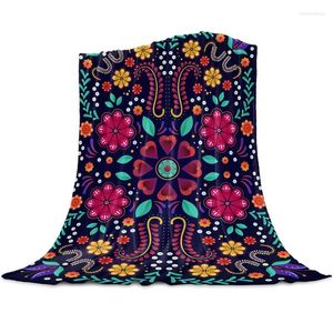 Одеяла красочная Мексика абстрактное цветочное бросок одеяло для дивана мягкое и удобное фланелевое детское подарки