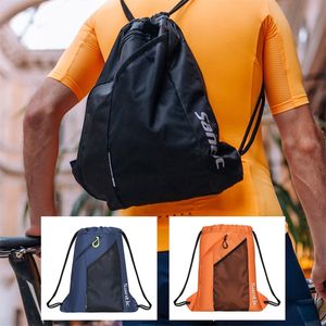 Santic Drawstring Bag Backpack Men and Women Waterproof Cycling Sports Travel Tourism Large Capacity Folding 220512