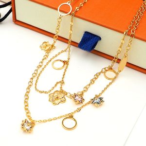 Fashion Choker Necklace Classic Jewelry Wedding k Gold Plated Platinum Letter Pendants Necklaces Bracelet Set Women Accessories With Jewelry Pouches