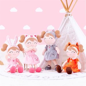 Gloveleya fyllda djurdockor Design Spring Girls Forest Doll Soft Plush Toys Baby Girl's Gift Kids Ragdoll 220505