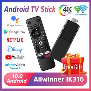 4K 1080p Andiord TV Stick Allwinner IK316 Google Global الإصدار 2GB 8GB Android10.0