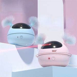 360 Degrees Rotating Laser Cat Interactive Toy Electric Robot Teasing Feather Intelligent Automatic s Pet Supplies 220510