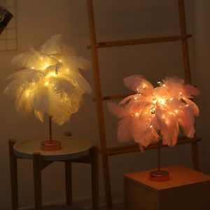 Светодиодный дистанционное управление перо настольная лампа USB Power Theme Light Tree Fearshade The Wedding Home Loder Swarm