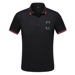 2022 Tasarımcı Stripe Polo Gömlek Tişörtleri Yılan Polos Bee Floral Erkek Yüksek Sokak Moda At Polo Lüks T-Shirt V00020