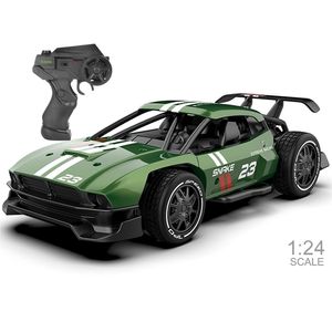 Metal 124 4WD RC Drift Racing Car 2.4G OFF R ROAD R جهاز التحكم عن بعد مركبة إلكترونية HOBBY TOYS 220620