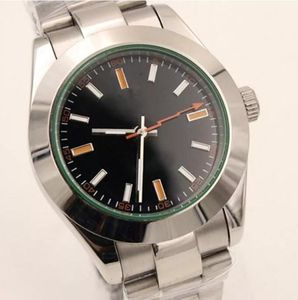 Luxury Automatic Mens Mechanical Watch Milgausses 126610 Ny modell rostfritt stål ETA2813 Movement Watches Green Dial