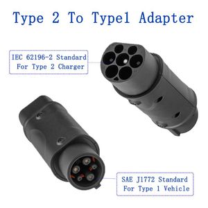 Parts Adaptor 16A 32A Electric Vehicle Car EV Charger Connector IEC 62196 Socket Type 2 To 1 Adapter SocketATV ATV