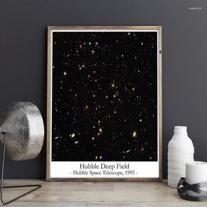 Картины Хаббл Глубокий Полевой плакат Абстрактная картина Canvas знаменитая телескоп космического искусства PO стена картина для гостиной домашняя отрывка