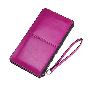 Evening Bags Fashion Korean Women Clutch Bag With Wristband Leather Solid Color Lady Girl Long Wallet Card Holder Zipped Coin Purse SaleEven