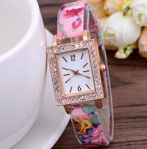 New fashion trend point diamond belt women's watch female student Korean version square simple women's watch manufacturer wholesale