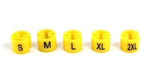 プラスチックハンガーサイズマーカー印刷S M L XL 2 XLRoundキューブサークルチューブ模様衣服服ハンガーディバイダーバックルクランプスナップ