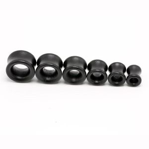 Black Western Hollow Wood Ear Plugs Tunnels Fashionabla Ear Expander Body Piercing Jewellery for Men and Women264h