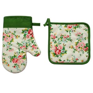 Печь Mitt 17x26 см и держатель горшка 20x20 см 2pcs set beige flower