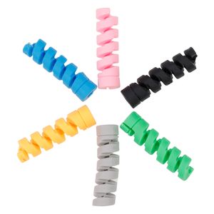 Spiral Cable Protector Silicone Bobbin Winder Wire Cord Organizer Cover For USB Charger Cables Cord Protection Earphone Case