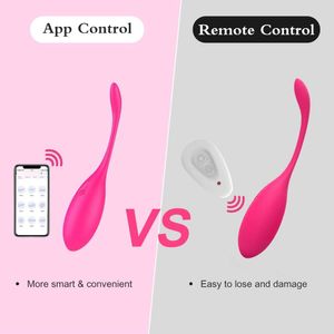 Kablosuz Uygulama Bluetooth Titreşimli Aşk Yumurtası Kadınlar Klitoris Stimülatör Vibratör Kadın Uzaktan Kumanda Seks Oyuncaklar Dildo Yetişkinler için