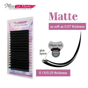 Misslamode Matte lashes individual ellipse flat eyelashes s lash extension supplies maquiagem 220623